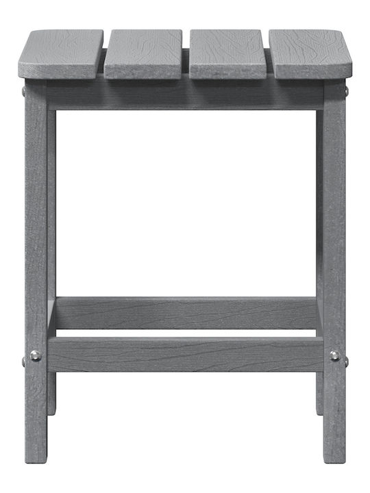 Sitting Room Outdoor Plastic Table Gray 38x38x45cm