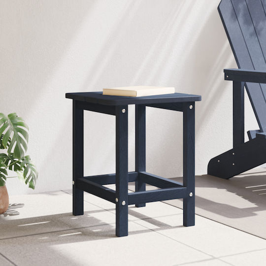Sitting Room Outdoor Free Standing Plastic Table Navy Blue 38x38x46cm