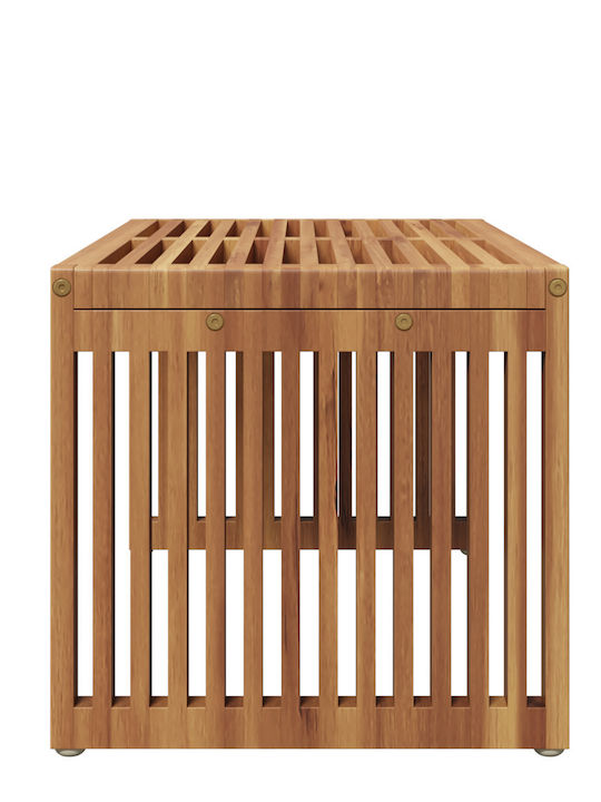 Sitting Room Table for Small Outdoor Spaces from Teak Brown 70x37.5x35.5cm