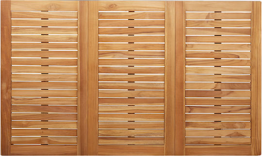 Masă Exterior Teak Cu Ramă Metalică Maro 150x90x75cm