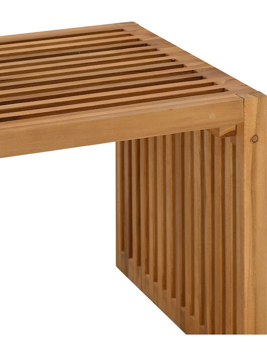 Sitting Room Table for Small Outdoor Spaces from Teak Brown 70x37.5x35.5cm
