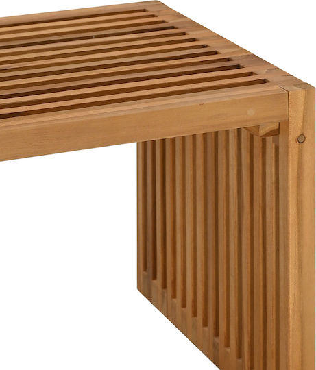Sitting Room Table for Small Outdoor Spaces from Teak Brown 70x37.5x35.5cm
