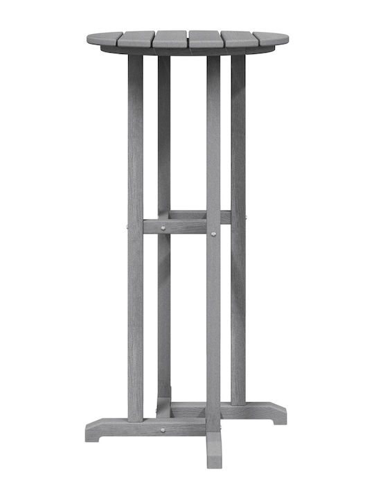 Outdoor Bar Free Standing Plastic Table Light Grey 55x55x107cm