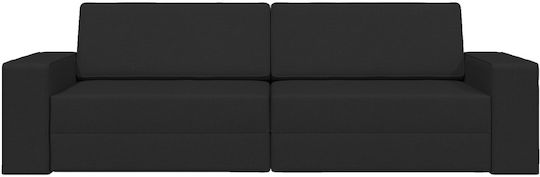 Ecksofa Schlafsofa Schwarz 245x150x60,5 cm