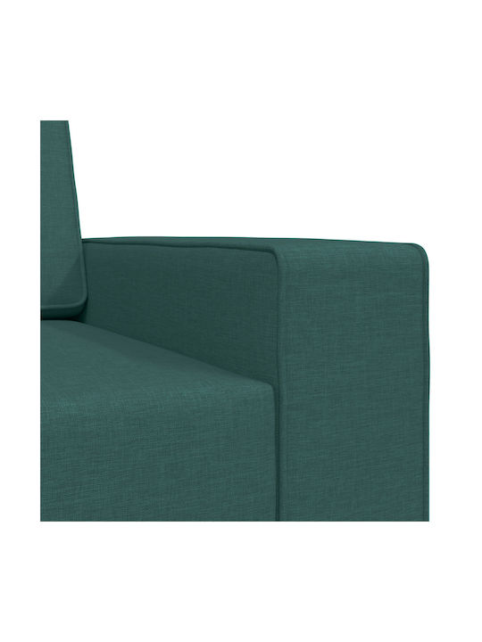 Colțar Canapea Pat Verde Închis 245x150x60,5cm