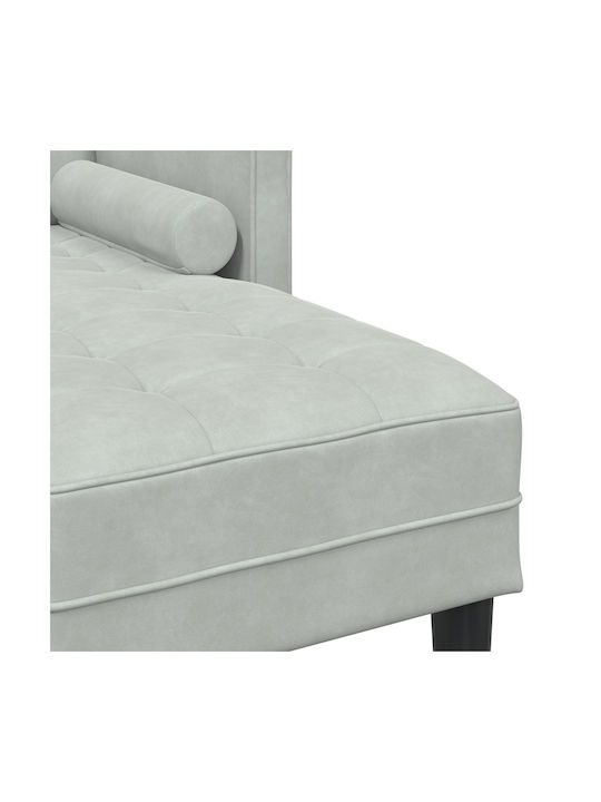 Colțar Canapea Gri Deschis Cu Perne Decorative 173x131x67cm