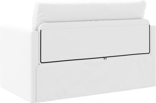 Corner Couch Bed White 124x71x78 cm