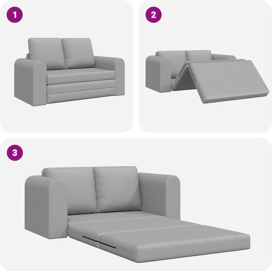 Corner Couch Bed Cloud Grey 148x71x83 cm