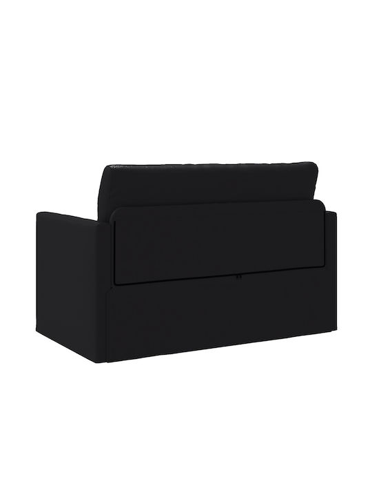 Canapea Cu Două Locuri Pat Negru 124x71x78cm