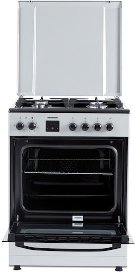 Heinner Κουζίνα 65lt με Εστίες Υγραερίου Π60εκ. Inox