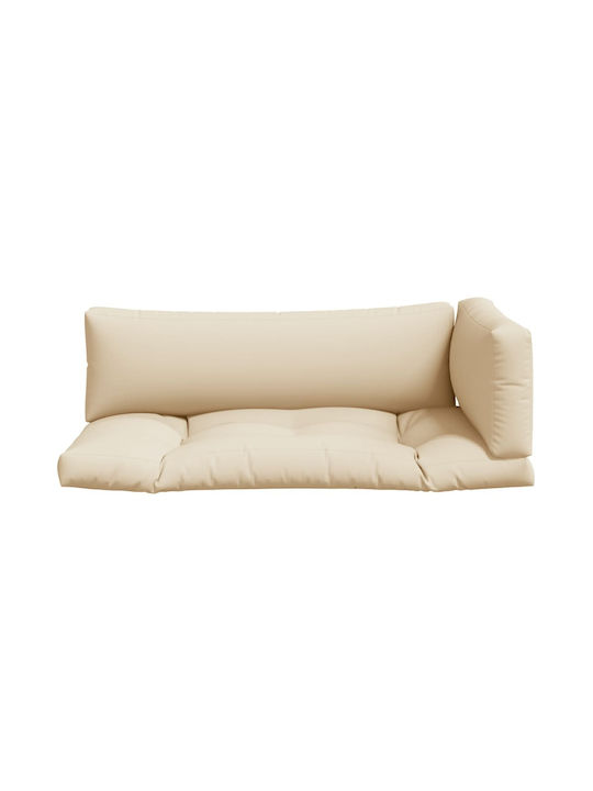 vidaxl Pallet Cushions 3 Pieces Black Fabric