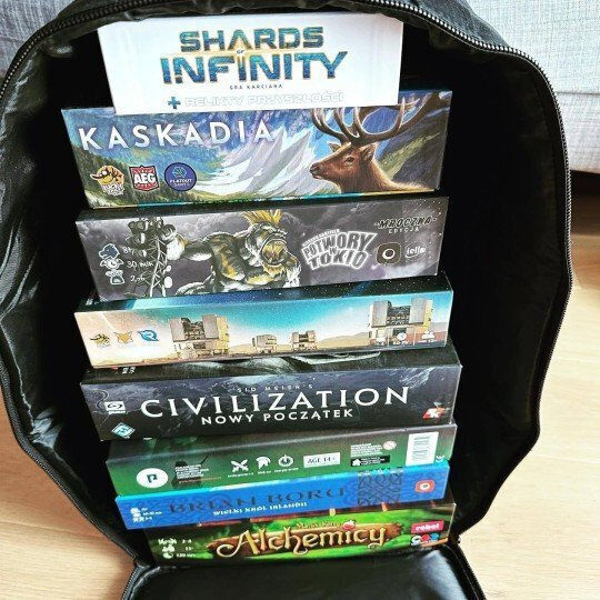 Black Backpack Board Games From Nerd Hunters