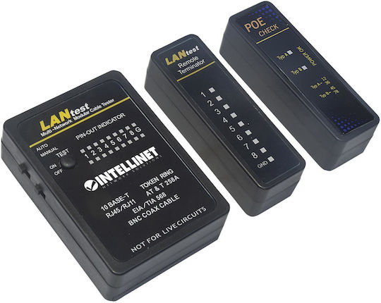 Intellinet 6243 Tester Καλωδίων Δικτύου RJ45 / RJ11 / BNC