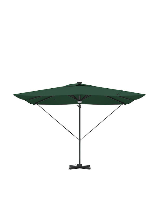 Umbrelă Suspendată Din Aluminiu Verde 2.86x2.85xÎnălțime 2.7m