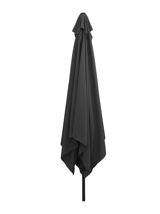 Square Metal Garden Parasol Grey 2.48x2.48xHeight 2.48m