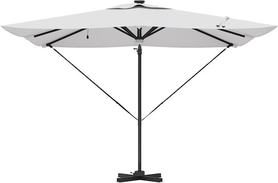 Hanging Circular Aluminum Ecru Parasol F2.86xH2.7m