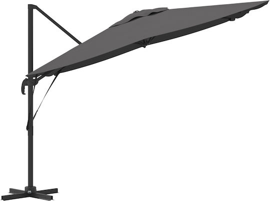 Garten- und Terrassen-Sonnenschirm Hängend Aluminium Gray 2,86x2,85xHöhe 2,65 m