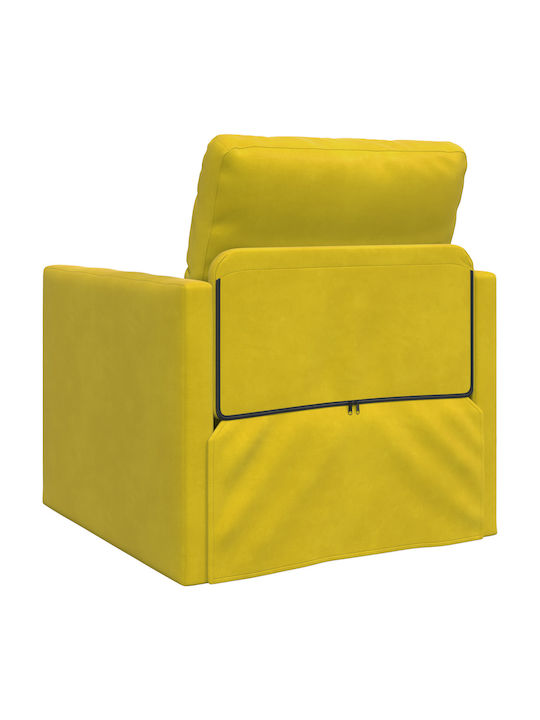 Schlafsessel Samt Dark Yellow 74x77x81cm