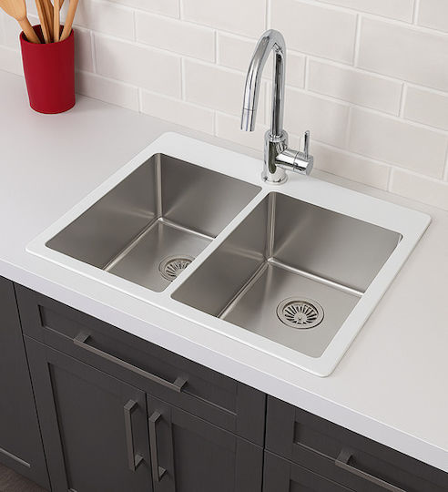 Asil AS 390 Undermount Sink Inox Satin W75xD50.5cm Silver