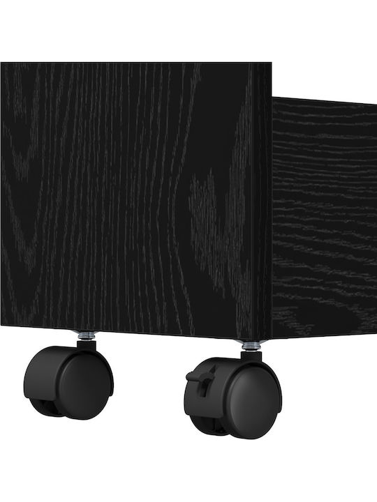 vidaXL Επιδαπέδια Ραφιέρα Μπάνιου Ξύλινη 60x22x80cm Μαύρη