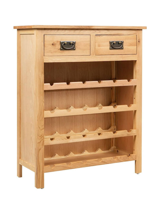 vidaXL Freistehend Weinkeller Hölzernes für 18 Flaschen Braun 72x32x90εκ.