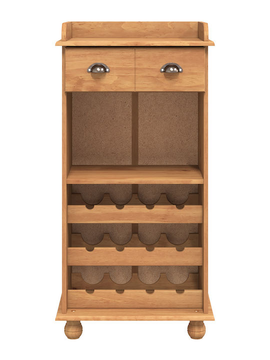 vidaxl Weinregal Askim 12 Flaschenhalter Apfelwein Braun Massives Kiefernholz
