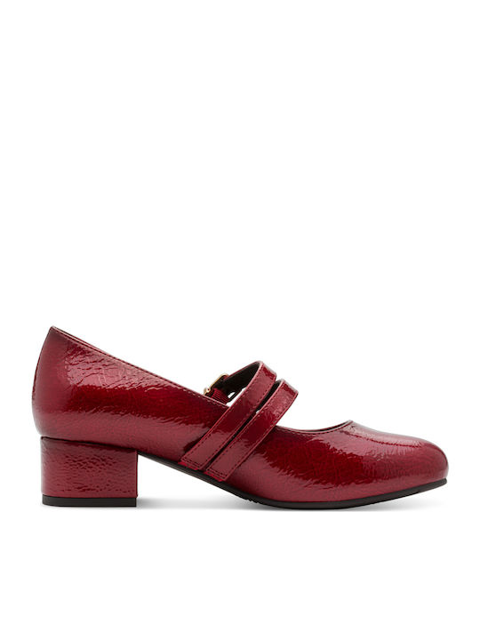 Anatomic Patent Leather Red Heels with Strap