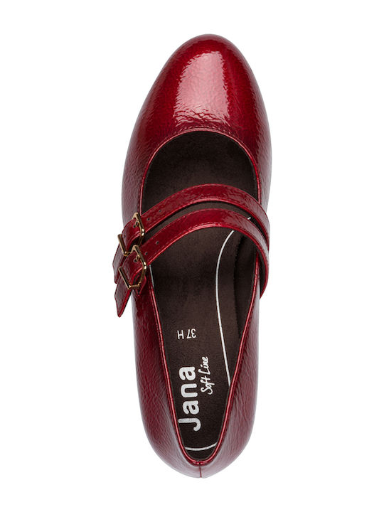Anatomic Patent Leather Red Heels with Strap