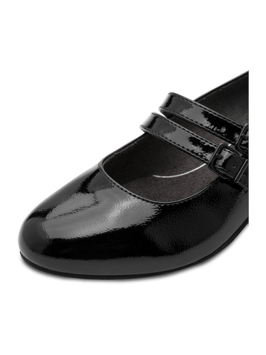 Anatomic Patent Leather Black Heels with Strap