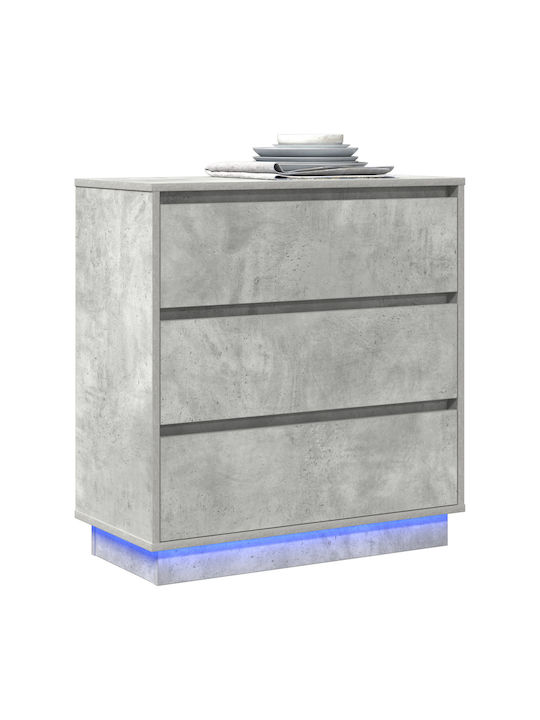 Wooden Chest of Drawers Γκρι Σκυρόδεμα 71x34.5x75cm