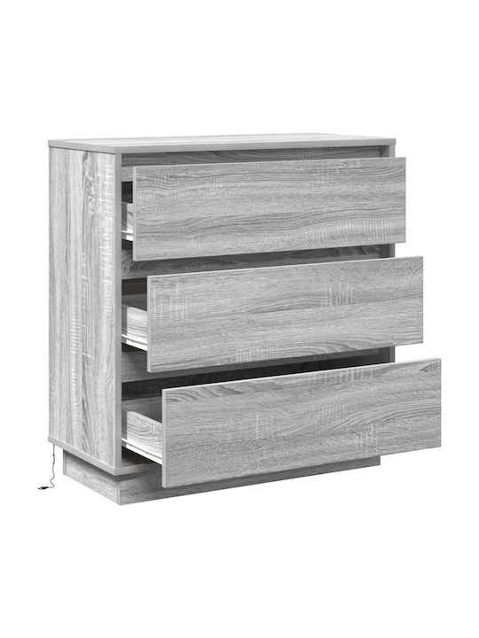 Wooden Chest of Drawers Γκρι Σονομα 71x34.5x75cm
