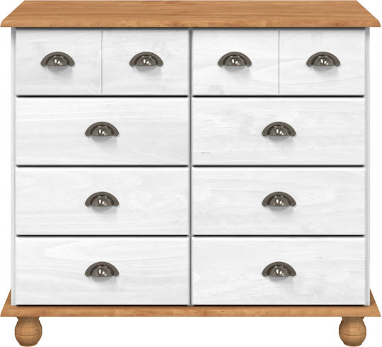 Comoda pentru Dormitor Lemnoasă Alb 91x40x79buc