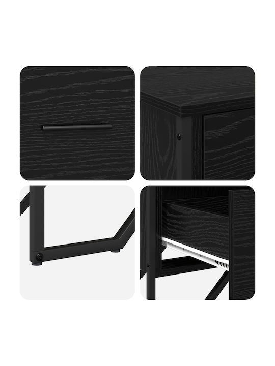 Comoda pentru Dormitor Neagră 91x35.5x74.5buc