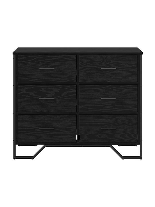 Comoda pentru Dormitor Neagră 91x35.5x74.5buc