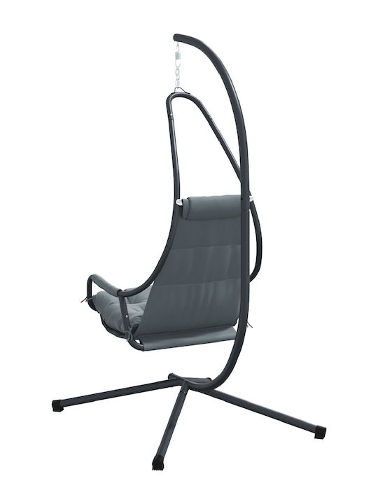 Metallic Swing Nest with Stand Gray L95xW105xH195cm