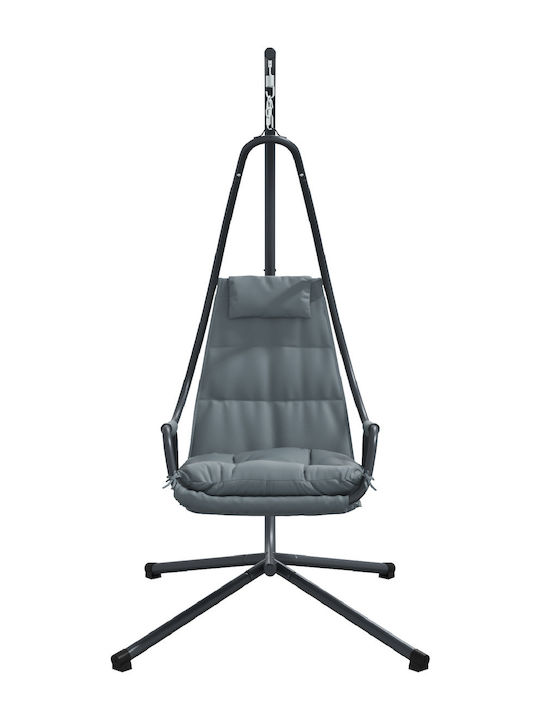 Metallic Swing Nest with Stand Gray L95xW105xH195cm