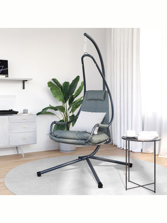 Metallic Swing Nest with Stand Gray L95xW105xH195cm