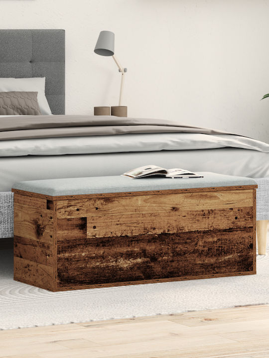 vidaXL Wooden Decorative Trunk Brown 90x35x35cm