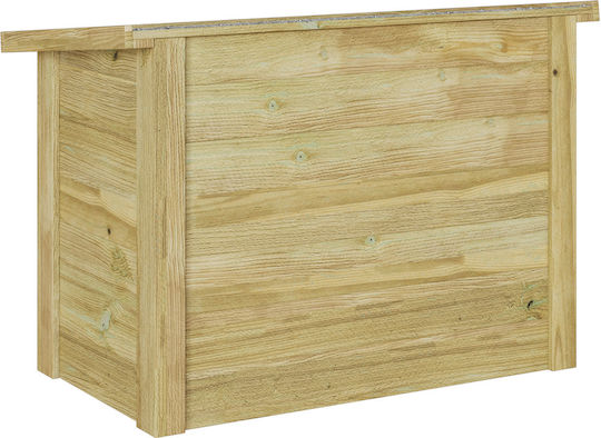 vidaXL Διακοσμητικό Μπαούλο Ξύλινο Καφέ 44x80x57εκ.