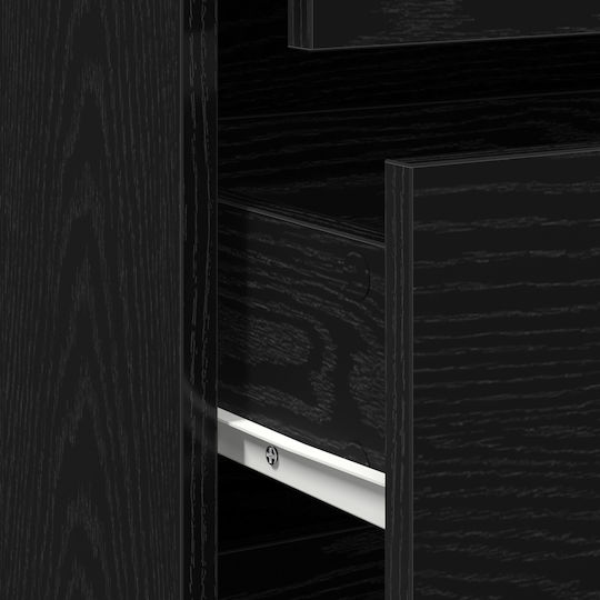Συρταριέρα Γραφείου από MDF Μαύρη 60x41x76cm
