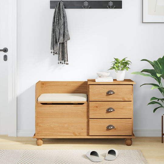 Entry Furniture with Bench Coffee 100x39x62cm