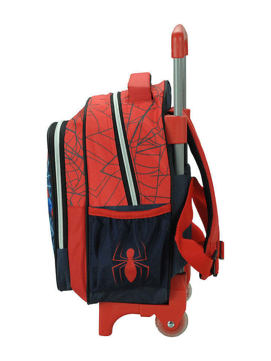 Gim Spiderman Schulranzen Trolley Kindergarten Rot mit Flaschenhalter