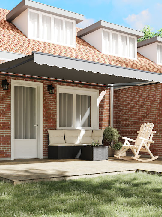 vidaXL Markise Terrasse Grau 4.5x3m