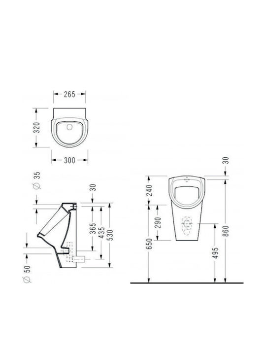 Serel Orkide Urinal Without Cover White