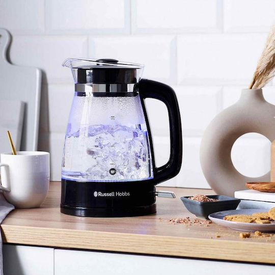 Russell Hobbs Classic Glass Βραστήρας 1.7lt 2400W Μαύρος
