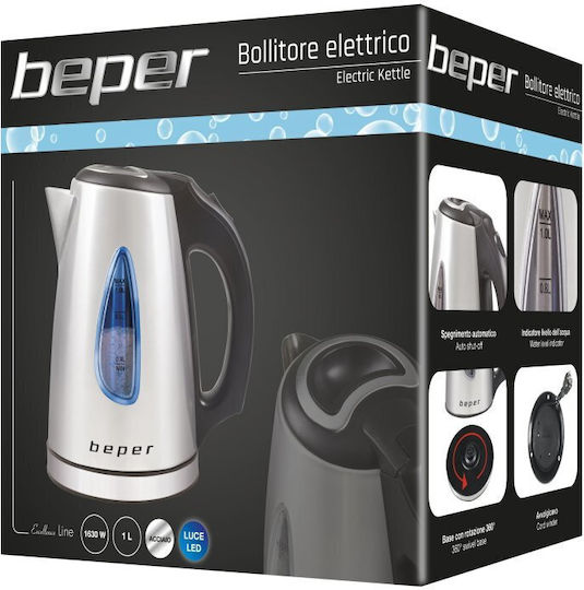 Beper Βραστήρας 1lt 1630W Ασημί