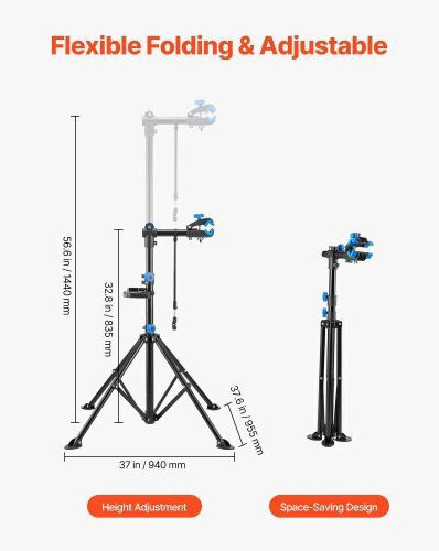 Vevor Adjustable Bicycle Repair Stand 66 Lb Tool Tray Zxcwxzjgzldswceyj001v0