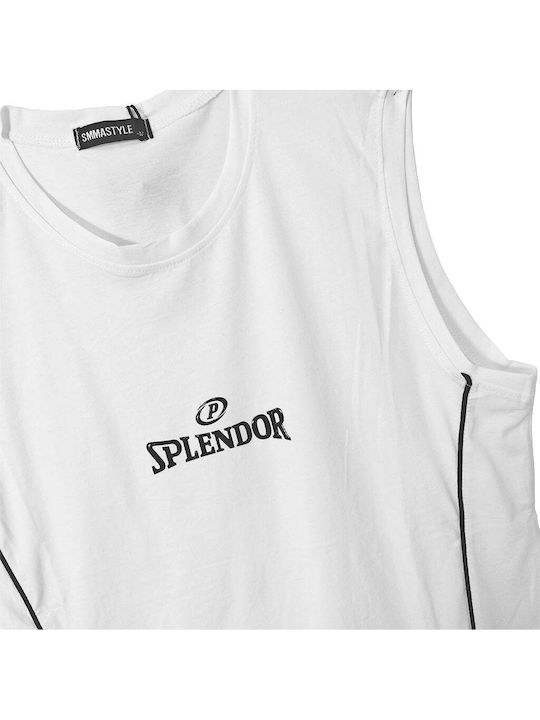 Herren Shorts Set Ärmellose Weiß Us-1370