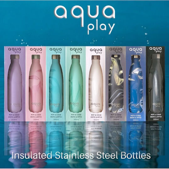 Aquaplay Bottle Thermos Stainless Steel 500ml Light Blue
