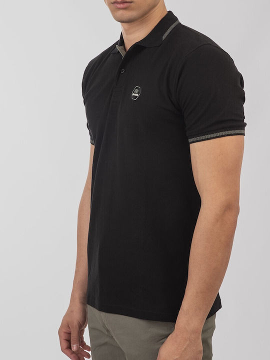 Polo Short Sleeve Black Blouse
